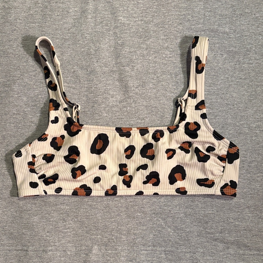 Xhilaration Leopard Print Bikini Top - Brown and Black